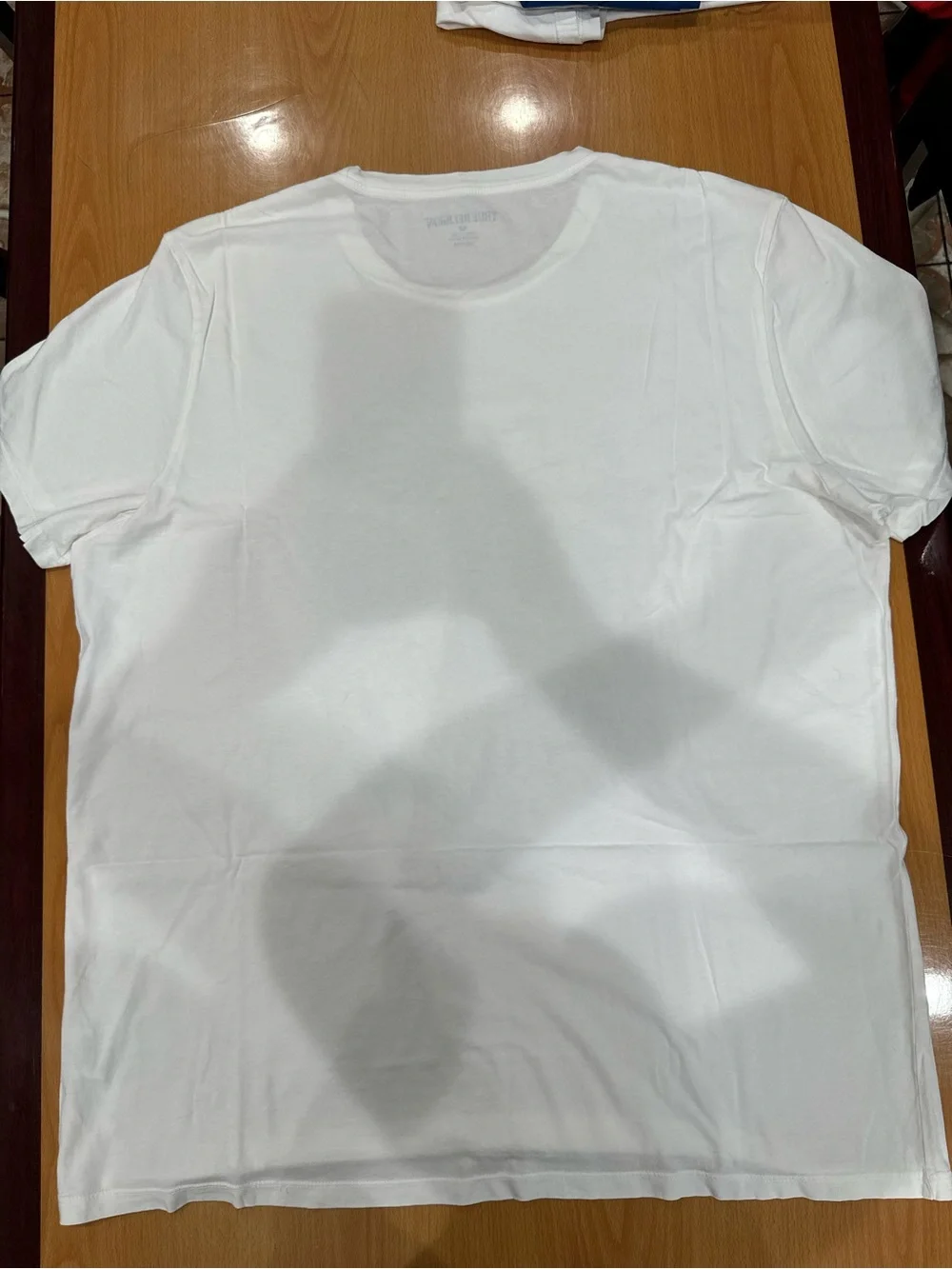 True religion Men's White Graphic Skull Tee - Blue Print cotton 3XL XXXL